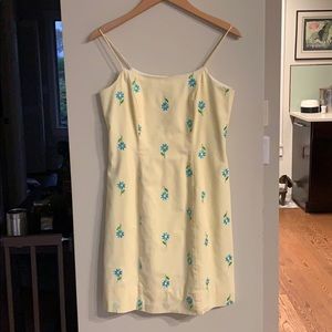 Vintage Lily yellow corduroy dress